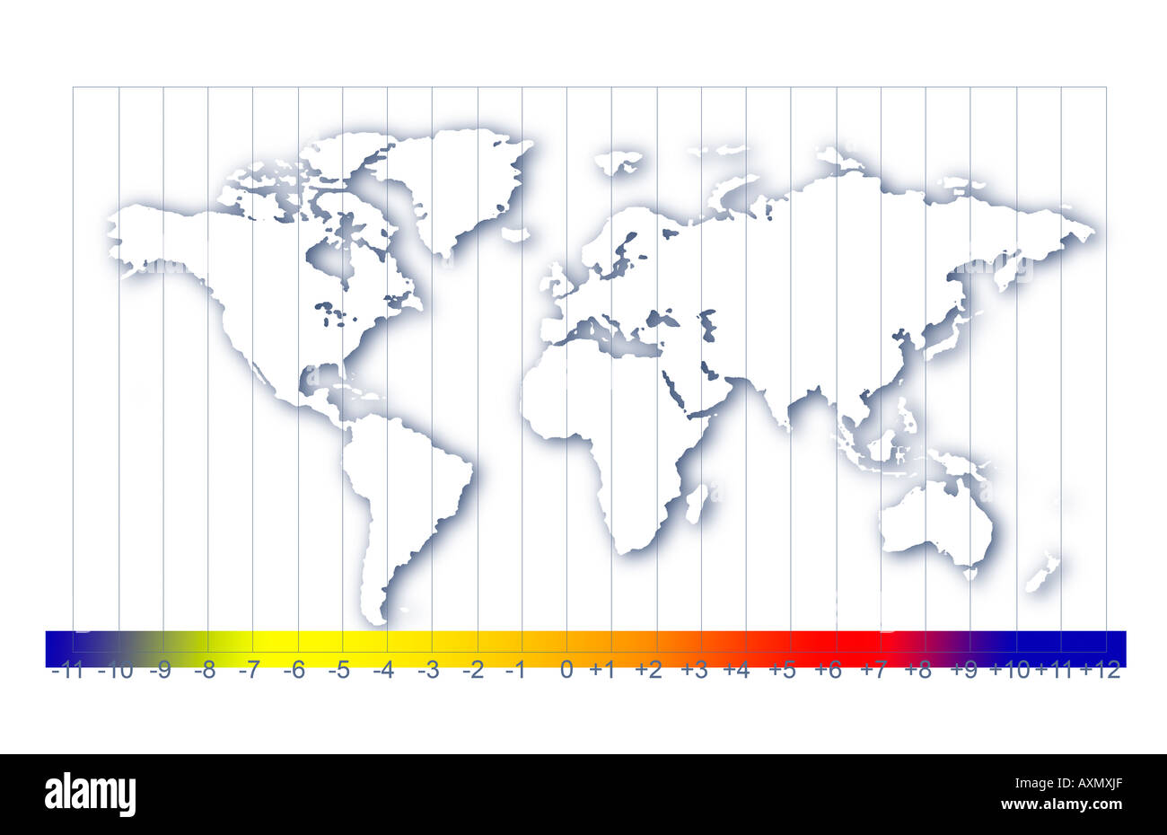 Carte générée par ordinateur de globe Banque D'Images