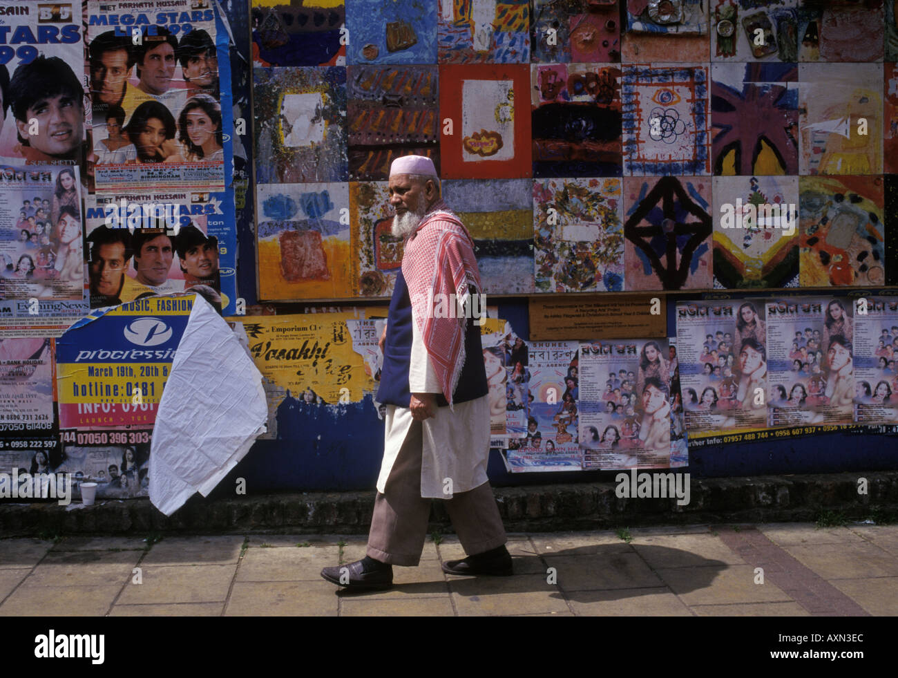 Communauté musulmane bangladaise est de Londres Brick Lane Angleterre années 1990 Royaume-Uni HOMER SYKES Banque D'Images