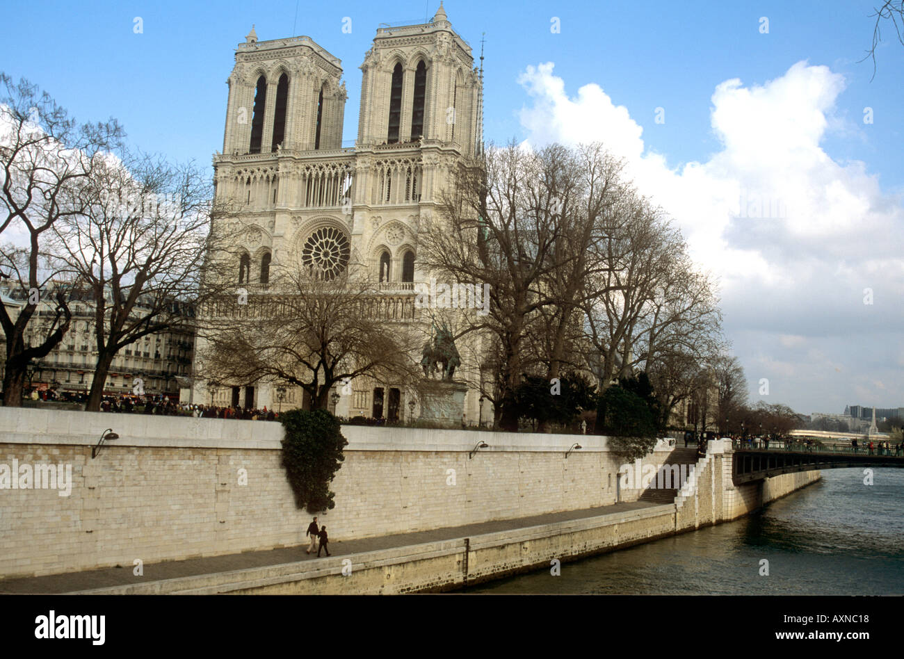 La Cathédrale Notre Dame Paris Banque D'Images