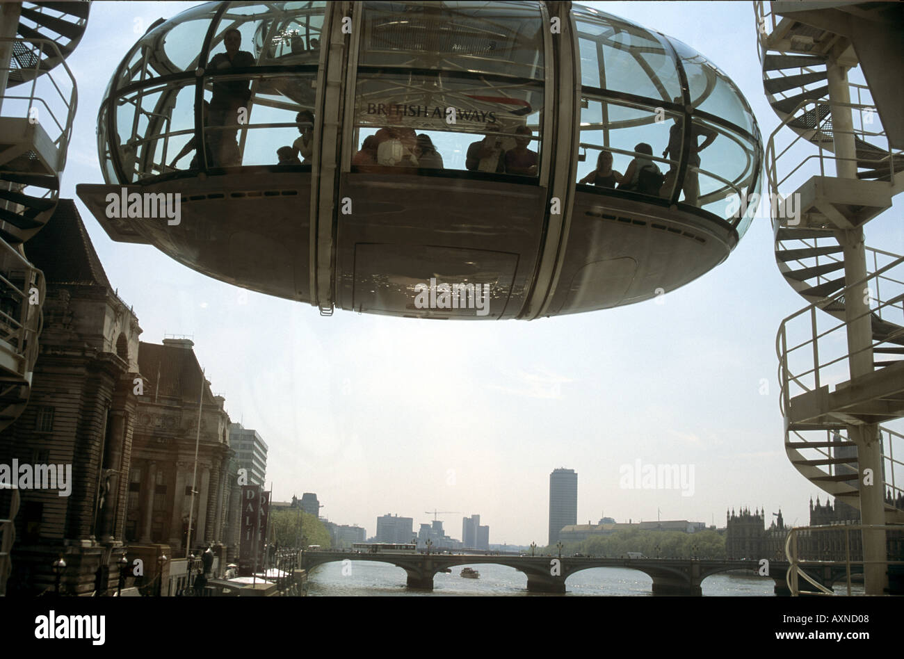 Capsule sur le BA London Eye London UK Banque D'Images