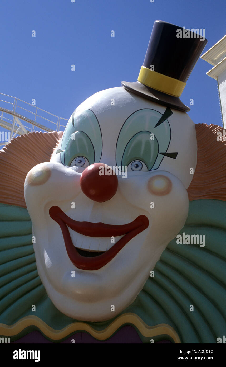 Visage de clown Circus Circus Las Vegas Casino Banque D'Images