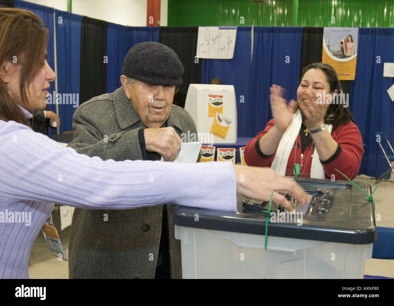 Irakiens vivant au USA en Irak Vote Élection nationale Banque D'Images