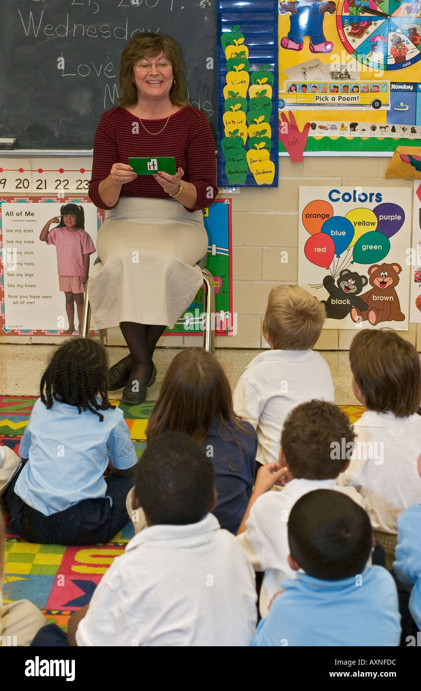 Classe de maternelle à Toledo en Ohio Banque D'Images