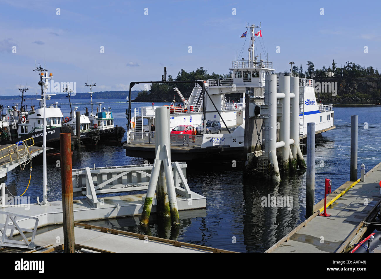 L'île Thetis - Kuper Island BC Ferry Terminal à Ladysmith d''île de Vancouver Banque D'Images
