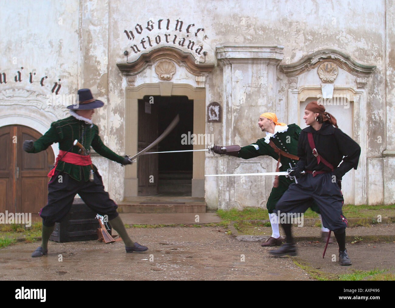 Un spectacle du 17ème siècle s'exprime dans la Slovaquie Budimir Banque D'Images