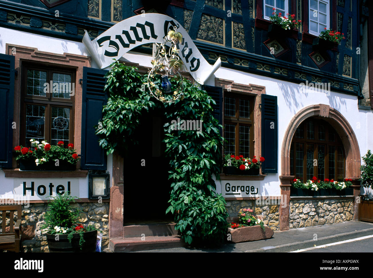 Hotel Zum Krug, Hattenheim, Hesse, Allemagne Banque D'Images