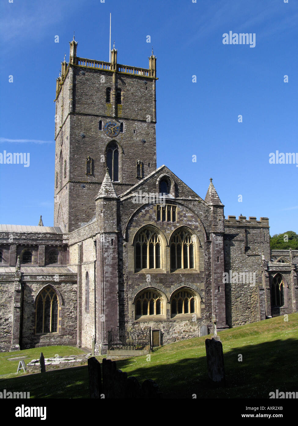 St Davids Cathédrale St David s West Wales Pembrokeshire Banque D'Images