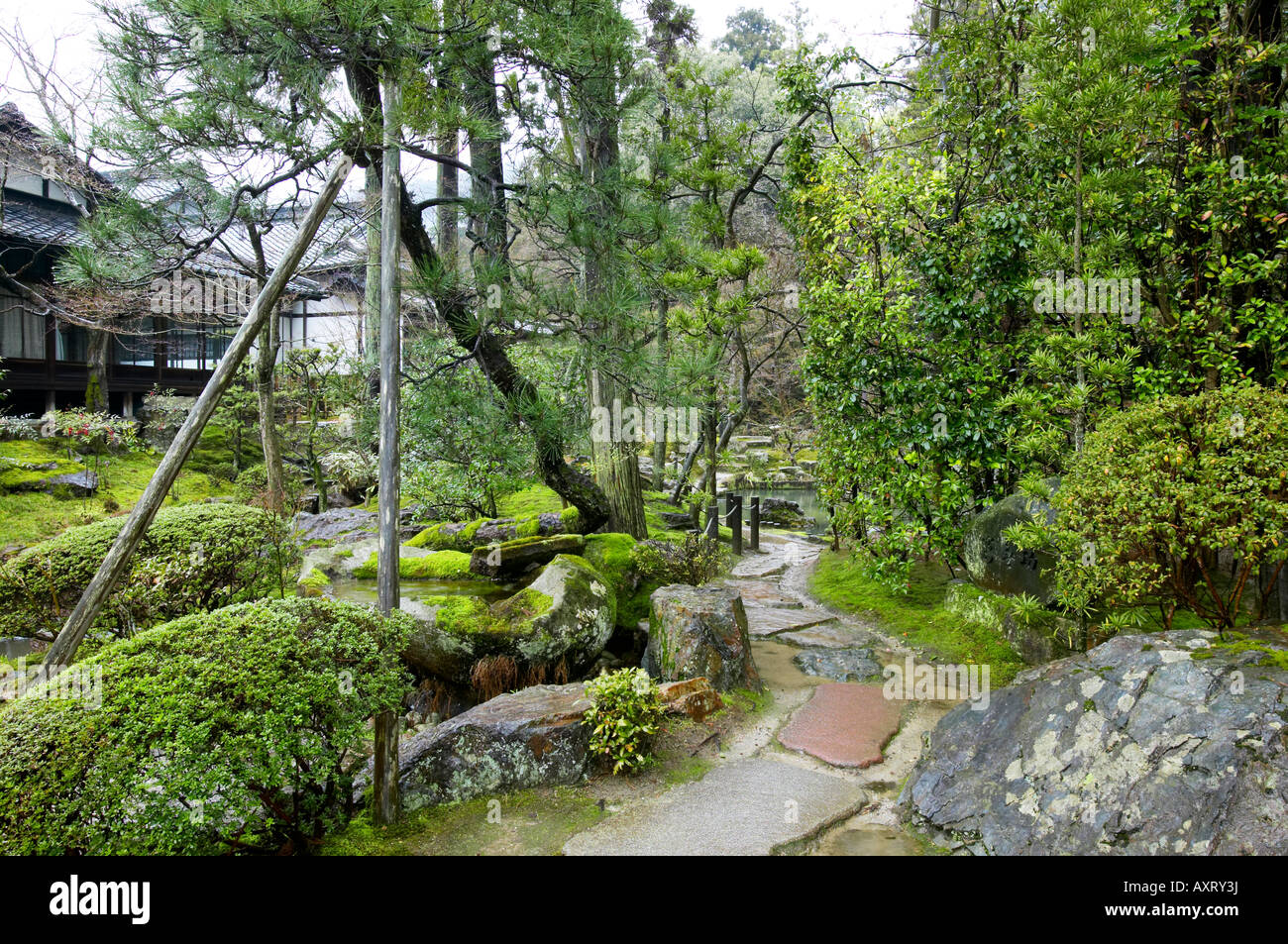 Jardins de dix juan Temple, Kyoto, Japon Banque D'Images