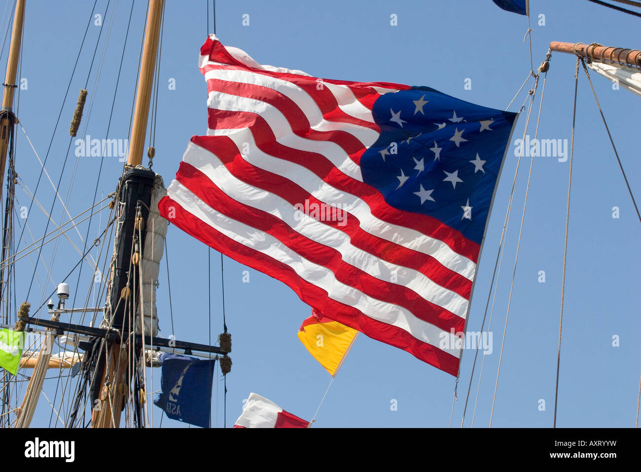 15 étoiles du drapeau américain Banque D'Images