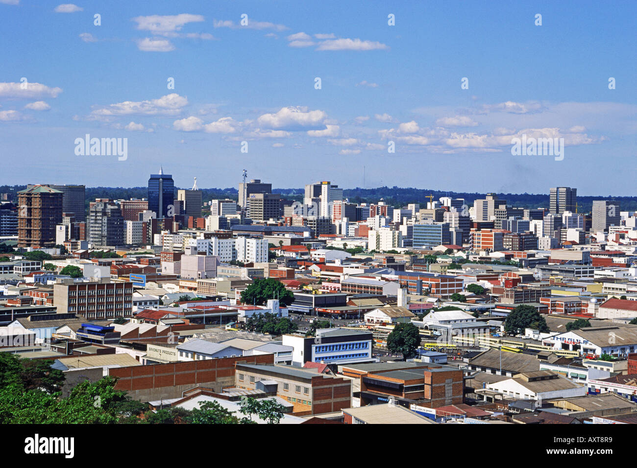 Aperçu de la ville de Harare au Zimbabwe Afrique Banque D'Images