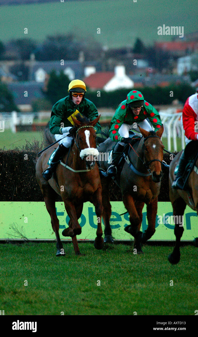 Courses hippiques à l'hippodrome de Musselburgh East Lothian Ecosse UK 2005 Banque D'Images