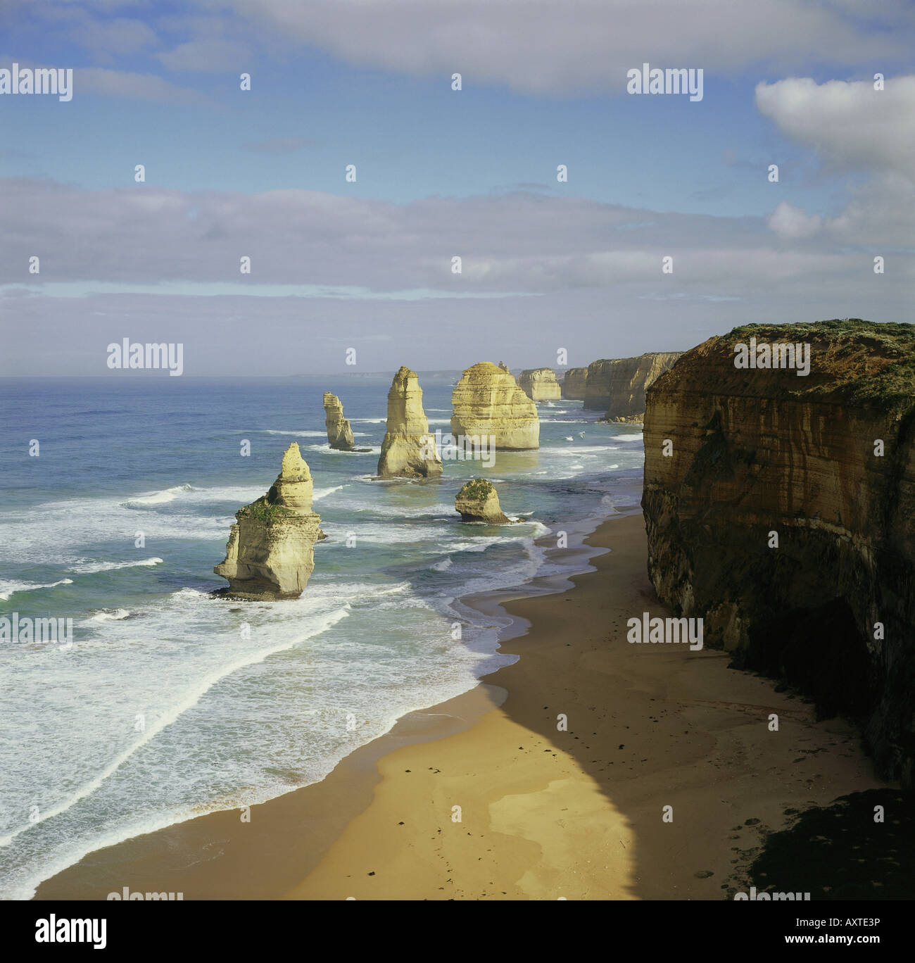 Géographie / billet, l'Australie, Victoria, Great Ocean Road, 12 apôtres, Port Campbell National Park, côte, côte, mer plage Banque D'Images