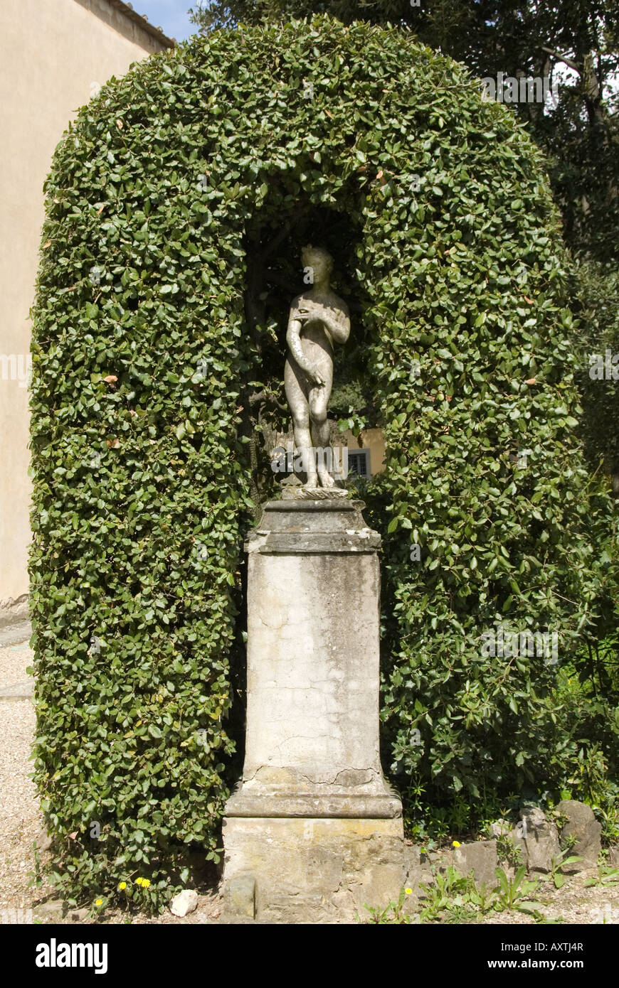 Les jardins de la Villa Medici di Castello de la Toscane l'une des plus anciennes villas Médicis et développé par Cosimo I Banque D'Images