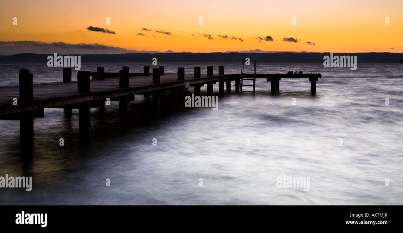 Le lac Ammersee Bavaria. Banque D'Images