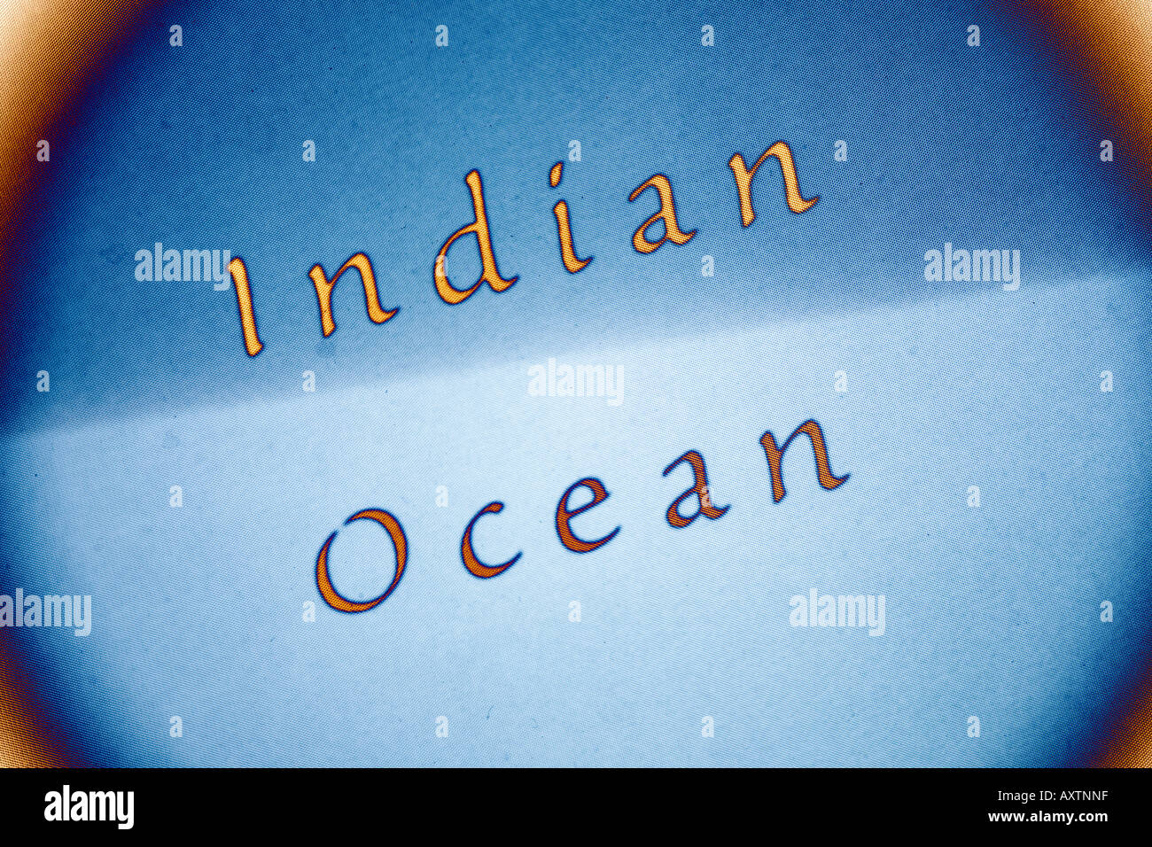 Mots de près de l'Océan Indien Banque D'Images