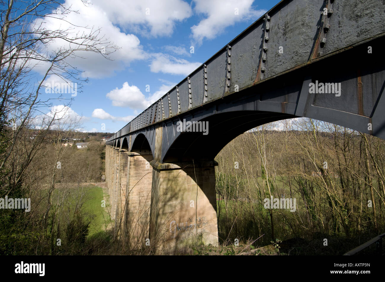 L'Aqueduc de Pontcysyllte entre les villages de Trevor et Froncysllte, au Pays de Galles. Considéré comme le statut de patrimoine mondial de l'UNESCO Banque D'Images