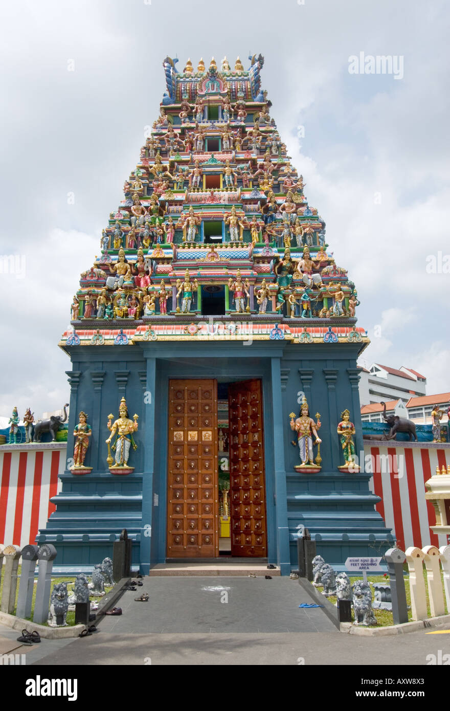 SRI SRINIVASA PERUMAL Temple Hindu Temple pour adorer Vaishnavite SINGAPOUR Serangoon Road Banque D'Images
