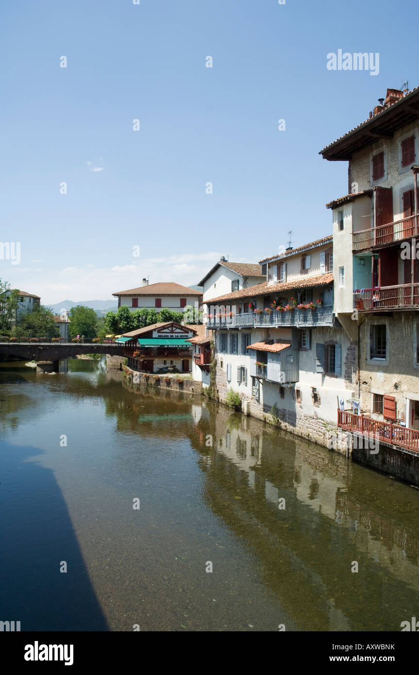 Saint Jean Pied de Port (St.-Jean-Pied-de-port), pays Basque, Pyrénées-Atlantiques, Aquitaine, France, Europe Banque D'Images