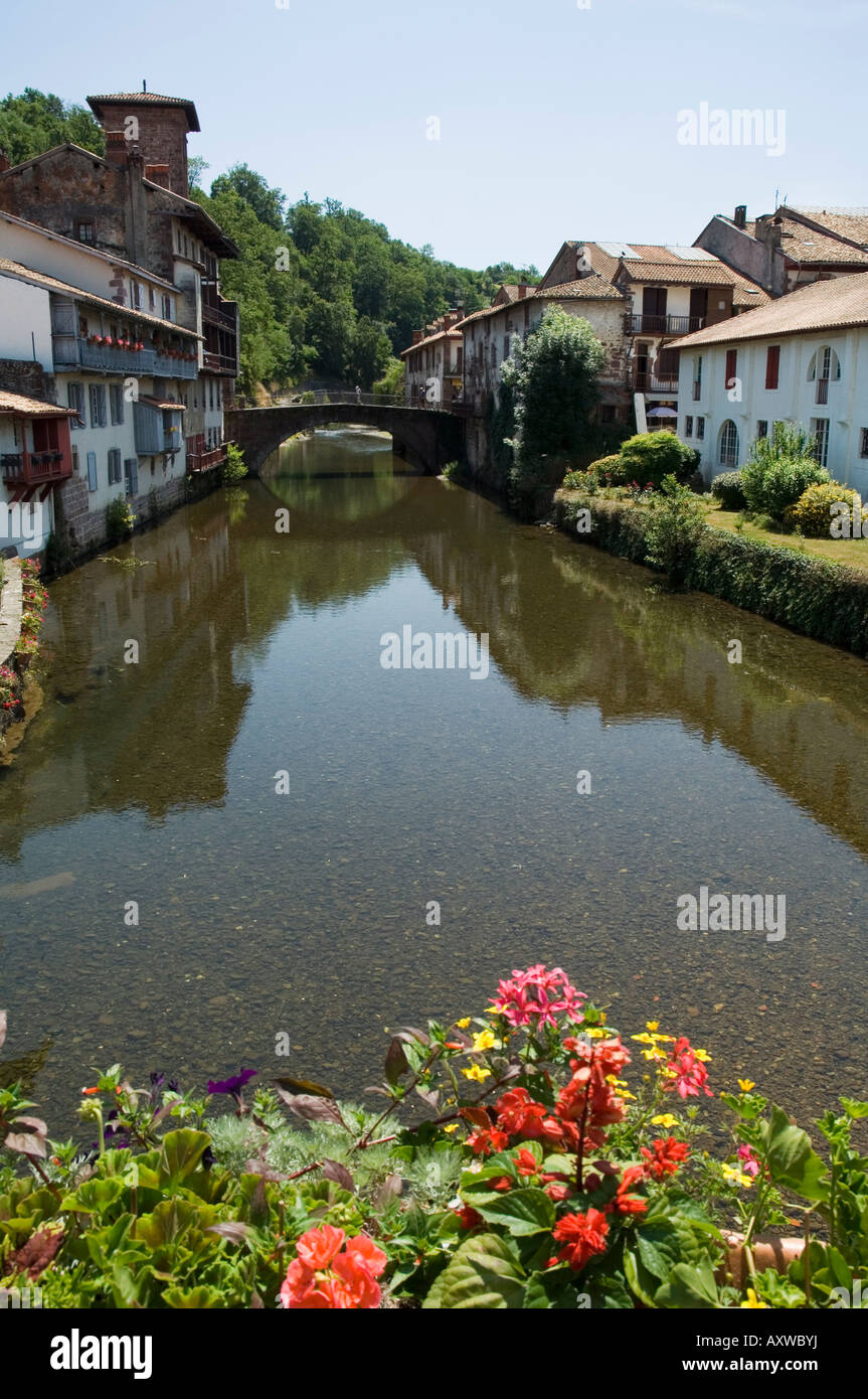 Saint Jean Pied de Port (St.-Jean-Pied-de-port), pays Basque, Pyrénées-Atlantiques, Aquitaine, France, Europe Banque D'Images