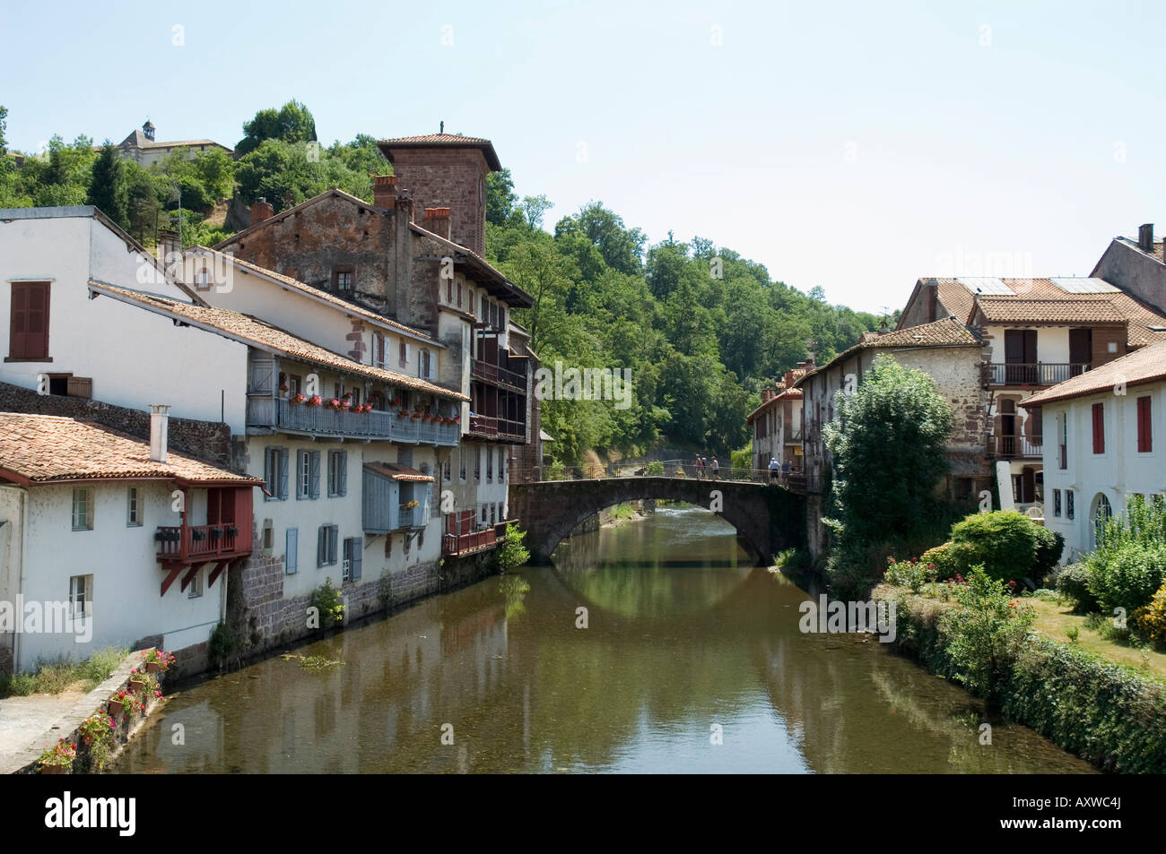 Saint Jean Pied de Port (St.-Jean-Pied-de-port), pays Basque, Pyrénées-Atlantiques, Aquitaine, France, Europe Banque D'Images