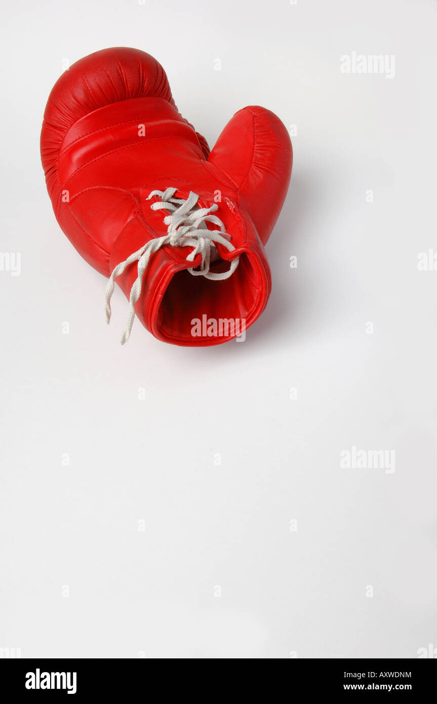 Gant de boxe rouge Banque D'Images