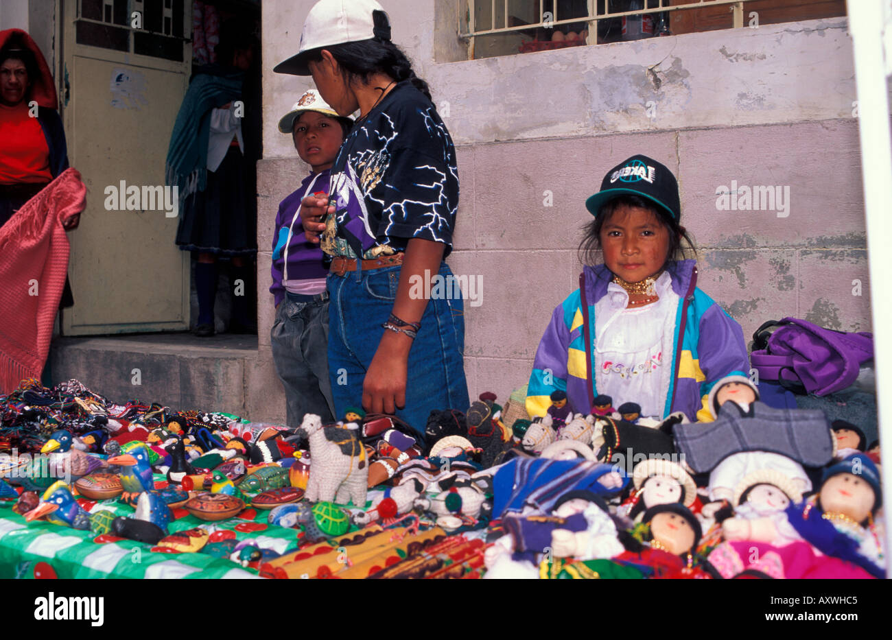 Le village d'Ambato marché Equateur Banque D'Images