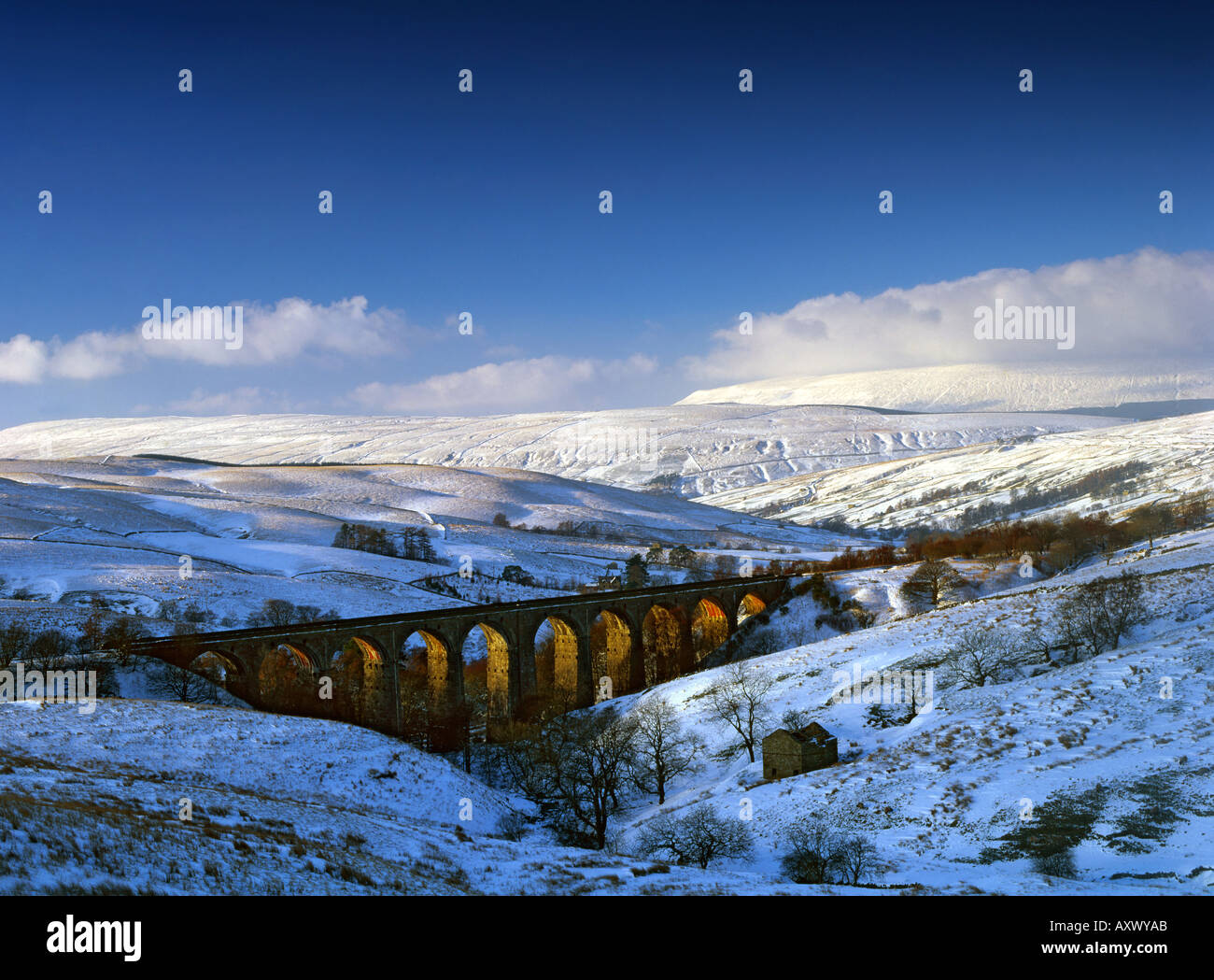 Tête de dent en viaduc sur le chemin de fer Settle-Carlisle cumbria Banque D'Images