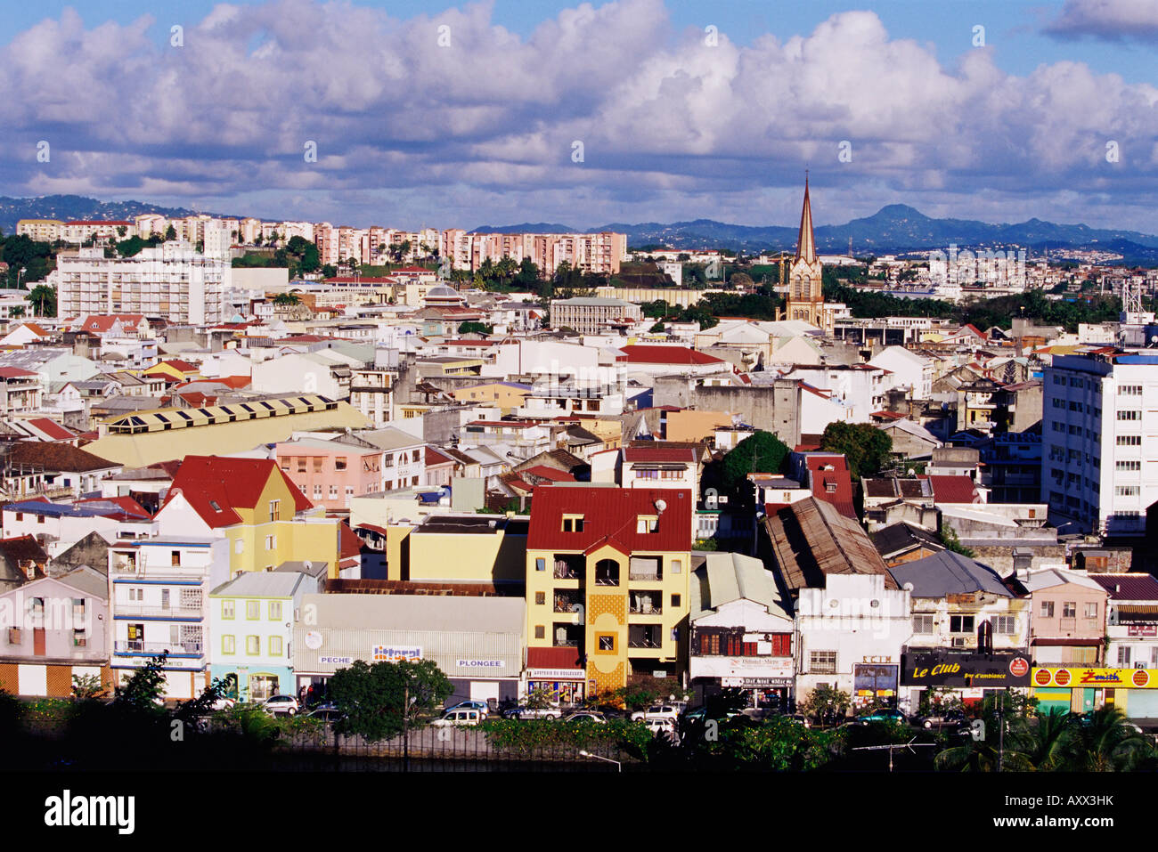 Skyline de Fort de France, Martinique, Petites Antilles, Antilles françaises, Caraïbes, Amérique Centrale Banque D'Images