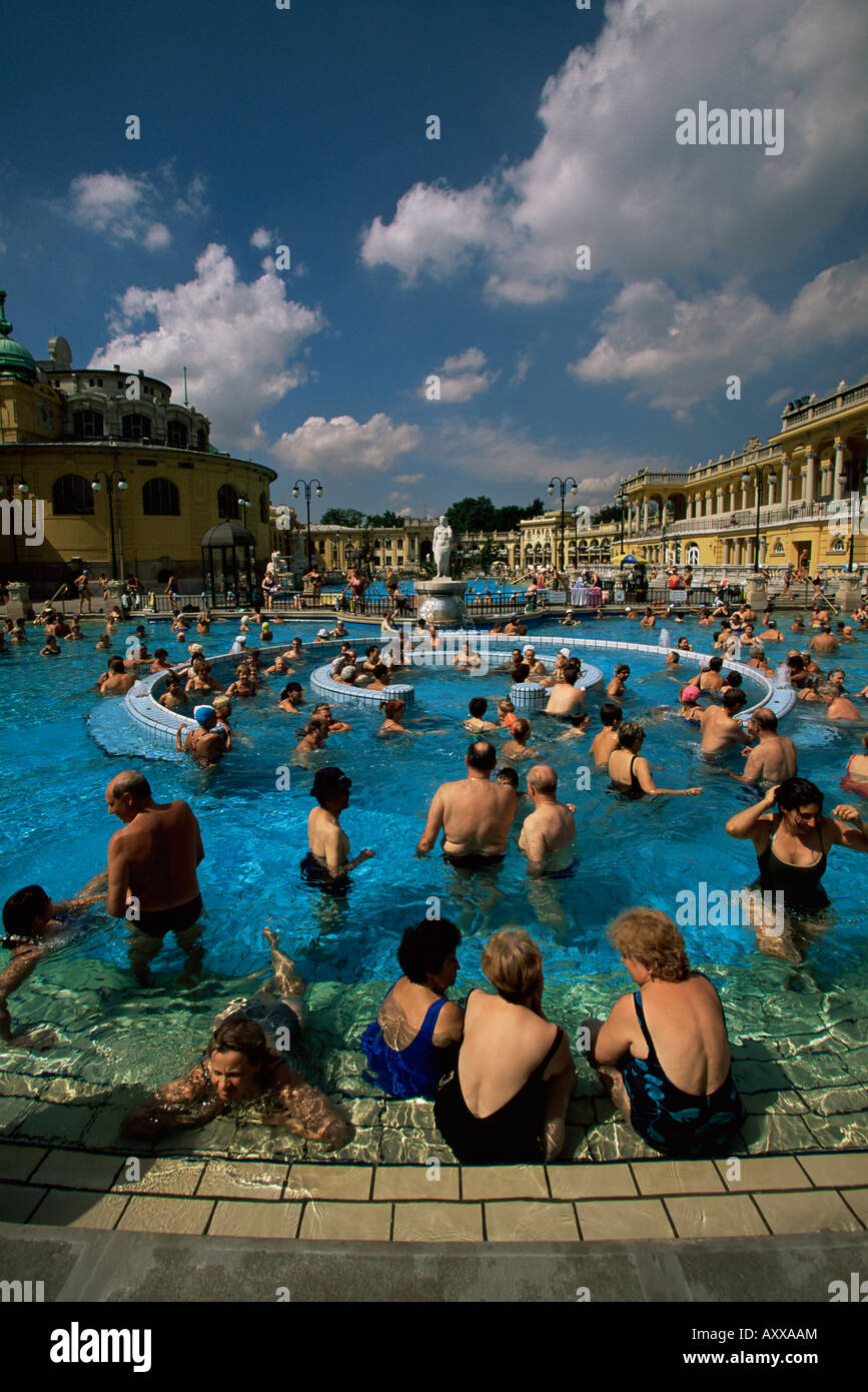Des bains Szechenyi, Budapest, Hongrie, Europe Banque D'Images