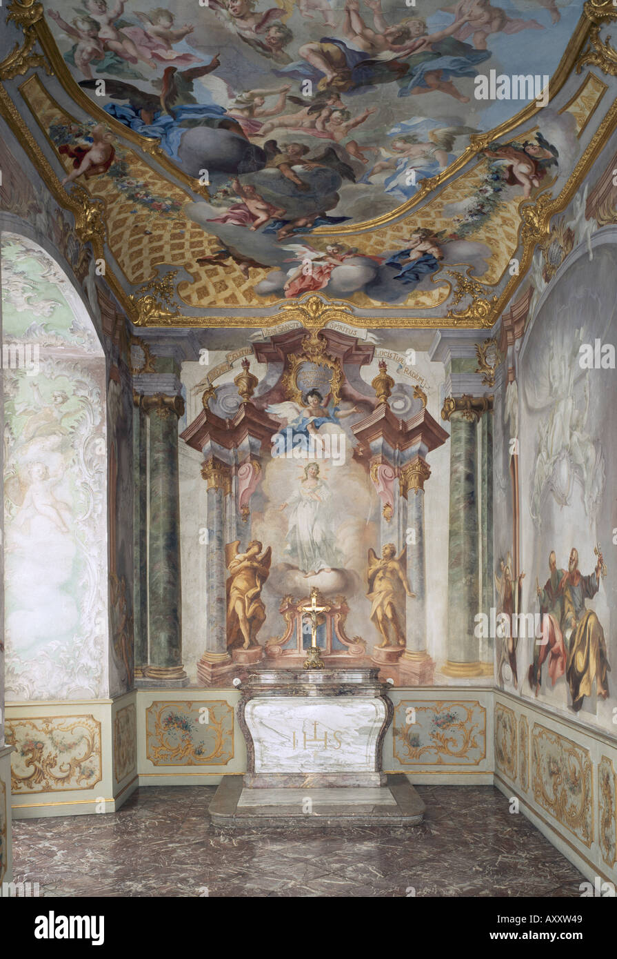 Brühl, Schloß Augustusburg, Heilig-Geist-Kapelle, Blick nach Norden Banque D'Images