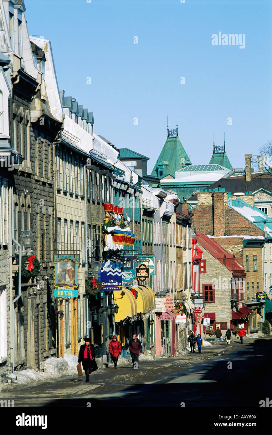 La rue Saint Louis, ville de Québec, Québec, Canada, Amérique du Nord Banque D'Images