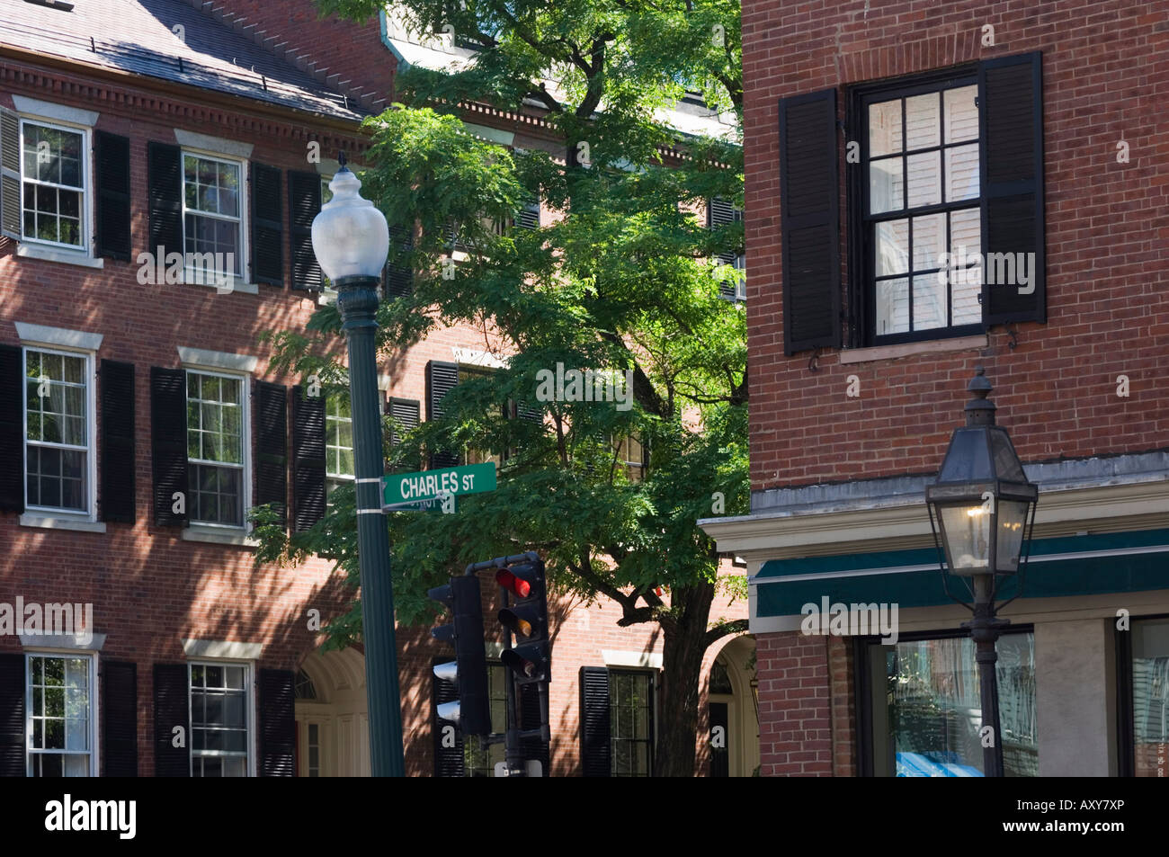 Charles Street, Beacon Hill, Boston, Massachusetts, USA Banque D'Images