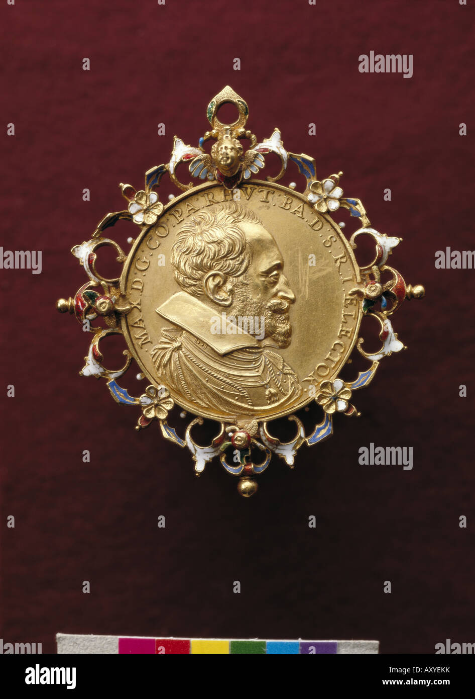Maximilian I., 17.4.1573 - 27.9.1651, Électeur de Bavière 25.2.1623 - 27.3.1651, portrait, face latérale, pièce de monnaie, XVIIe siècle, Collection de pièces d'État, Munich, Banque D'Images