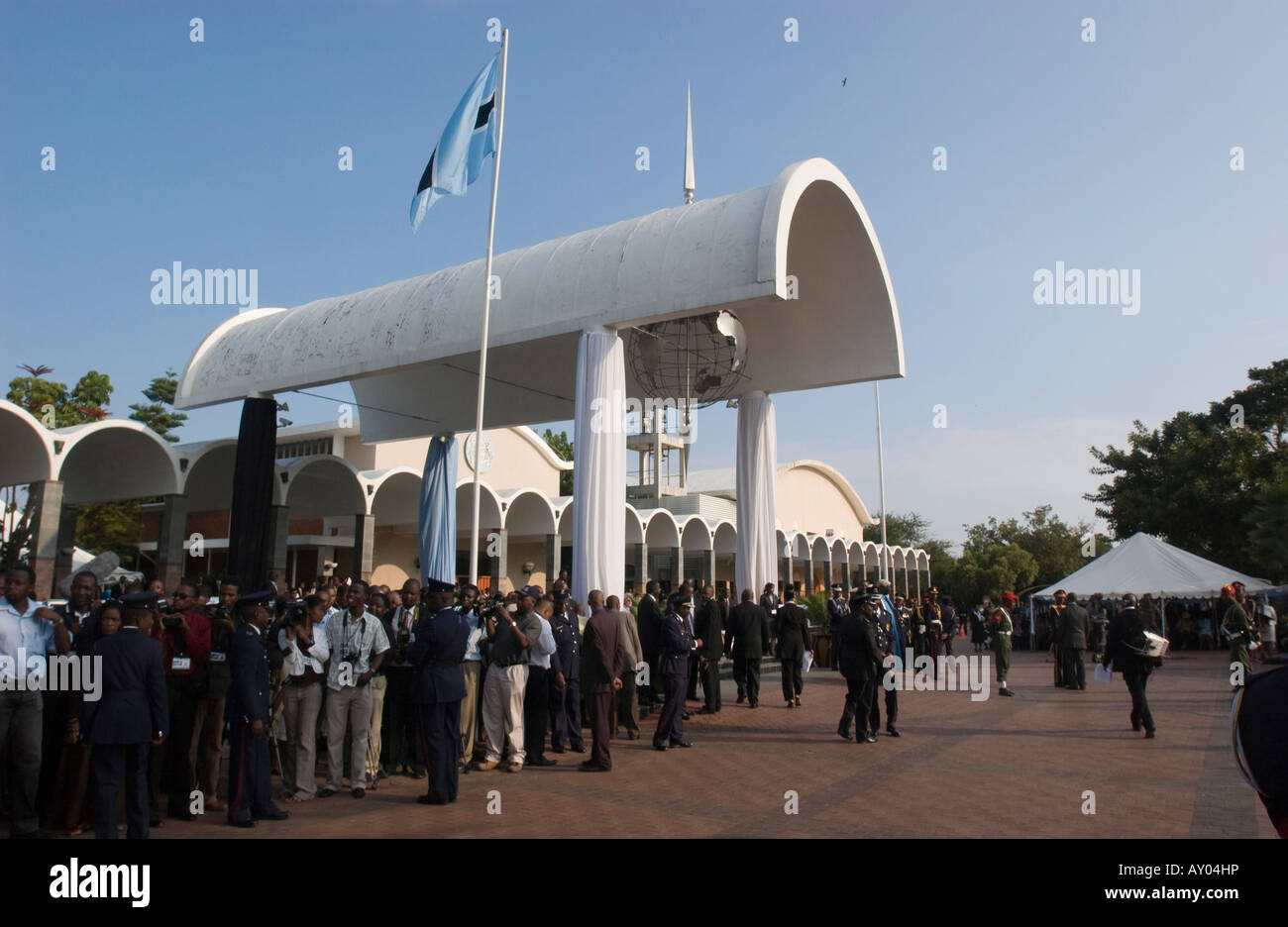 Inauguration de Seretse Khama Ian Khama quatrième président de la République du Botswana Banque D'Images