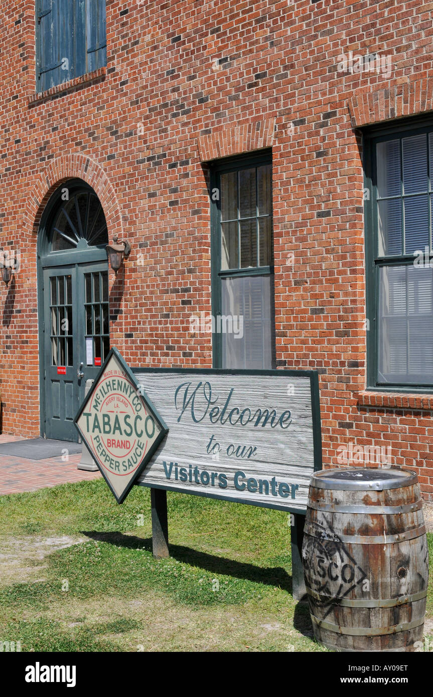 L'usine de Tabasco sur Avery Island dans le sud de la Louisiane. Banque D'Images