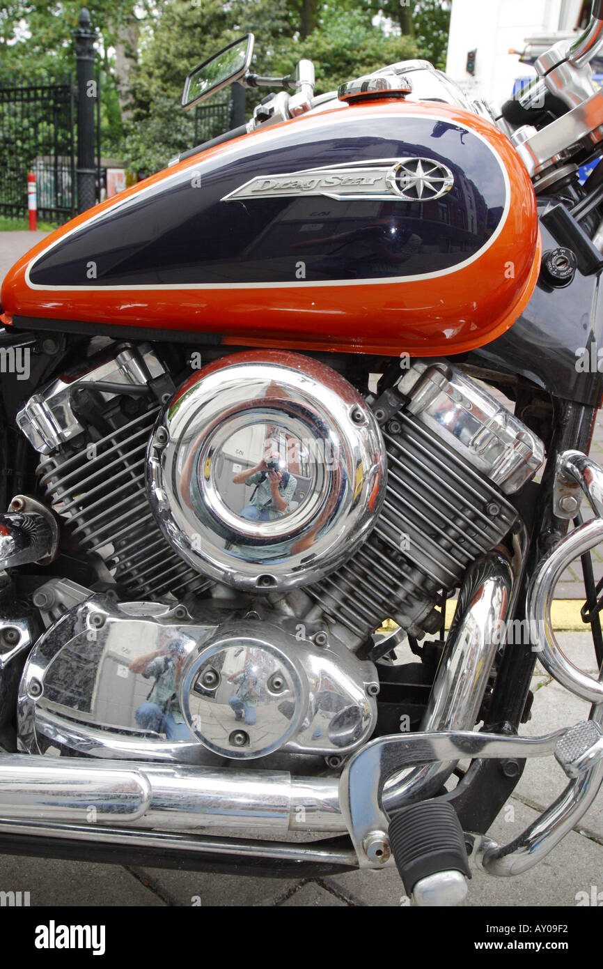 Yamaha moto moteur V twin Banque D'Images