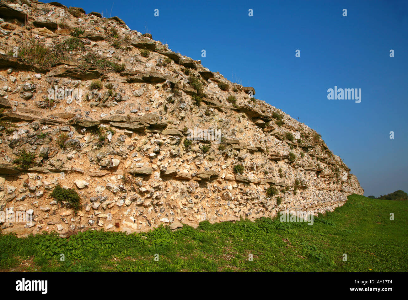 Murs de la ville romaine de Silchester dans le Hampshire en Angleterre Banque D'Images