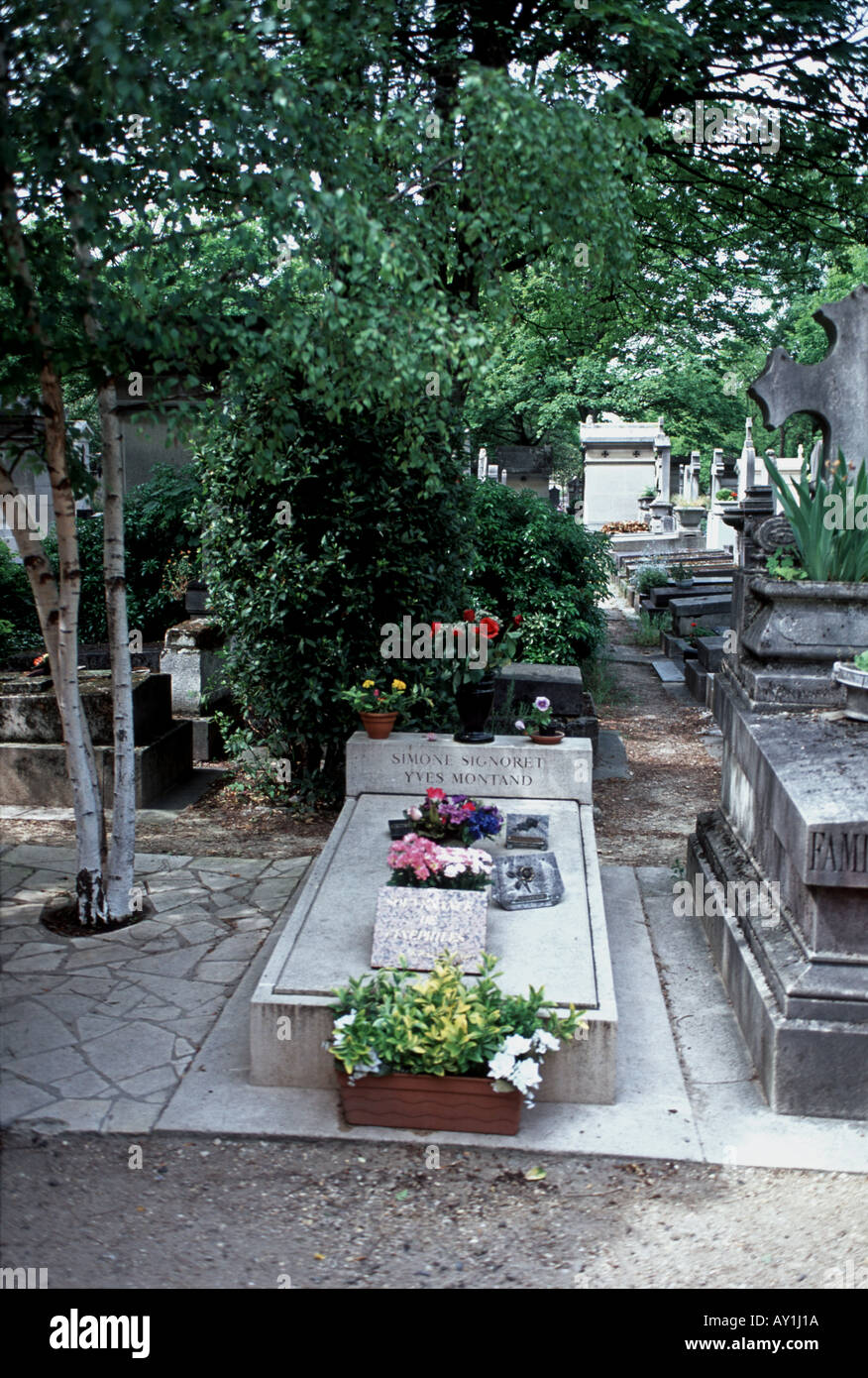 Tombe De Simone Signoret Et Yves Montand Actress Simone Signoret Banque d'image et photos - Alamy