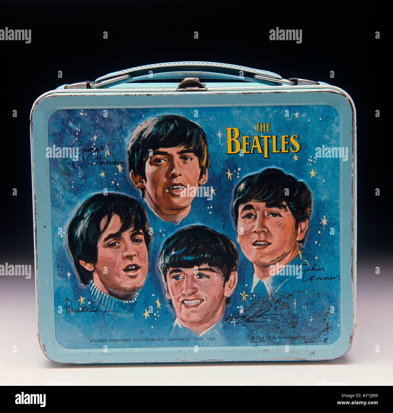 Boîte à lunch Beatles memorabilia collection Banque D'Images