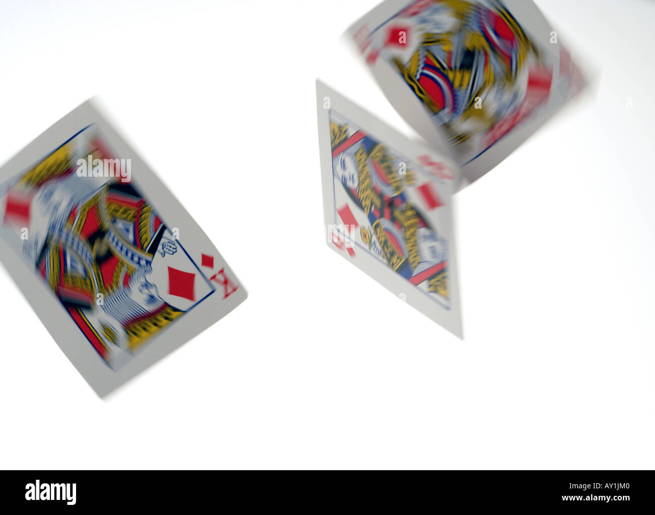 Cartes à jouer en rotation Banque D'Images