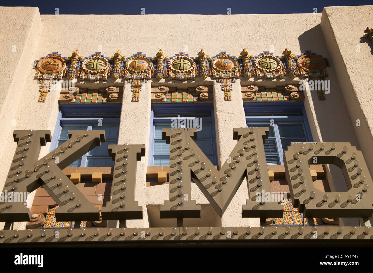 KiMo Theatre vers 1927 Pueblo Deco Photo Palace Albuquerque au Nouveau Mexique Banque D'Images