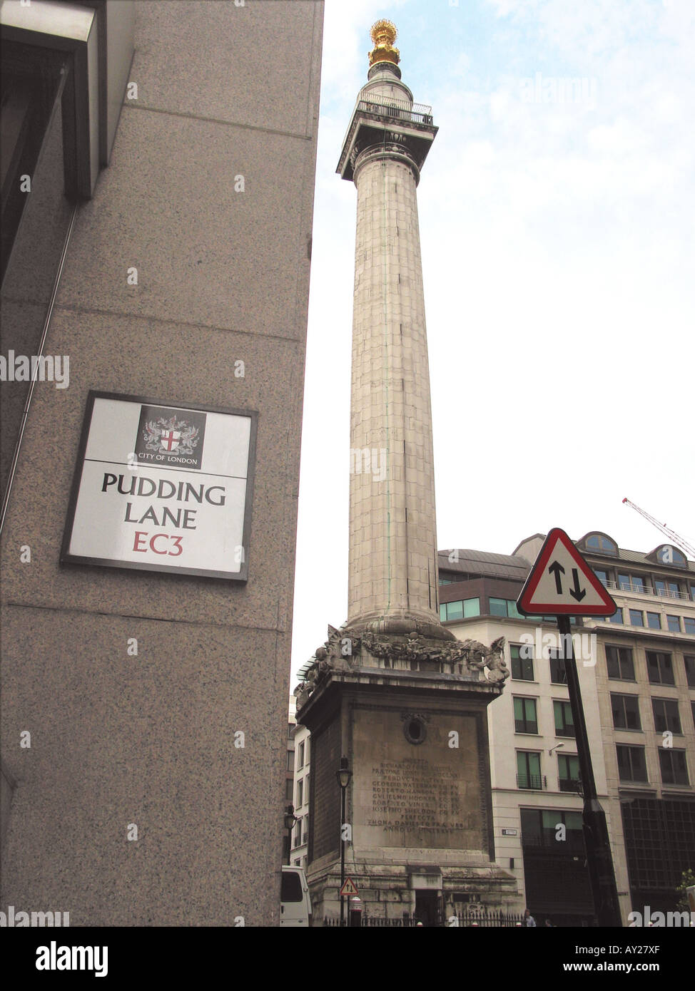 L'Incendie de Londres Monument à Londres Banque D'Images