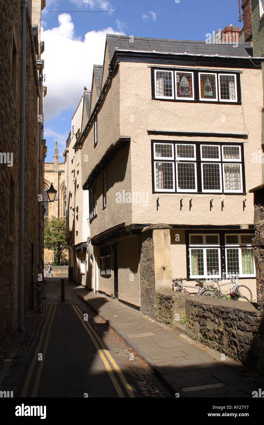 Ruelle à côté de la rue High Street Oxford Banque D'Images