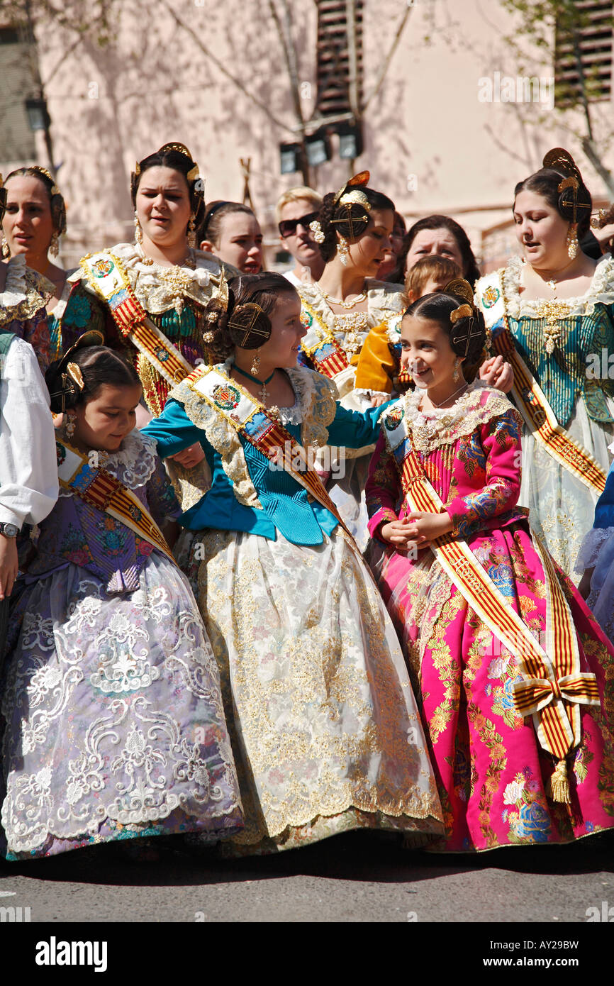 Des scènes du festival Fallas à Valence, Espagne Banque D'Images