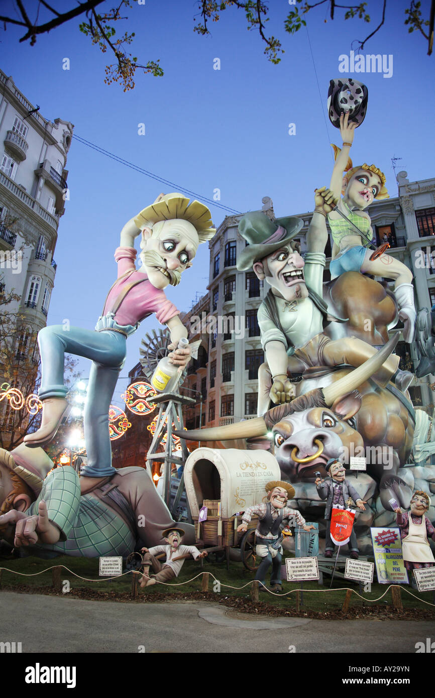 Des scènes du festival Fallas à Valence, Espagne Banque D'Images