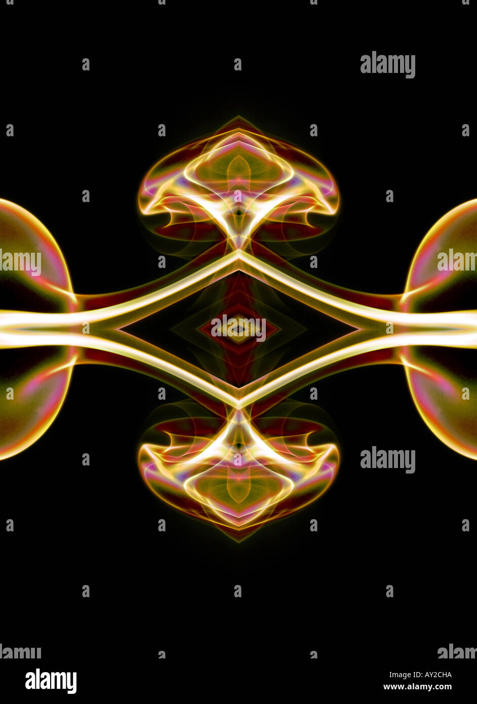 Kaléidoscope kaléidoscope arty art design pattern structure formulaire motif floral couleur couleur horizontal noir détail gothique illu Banque D'Images
