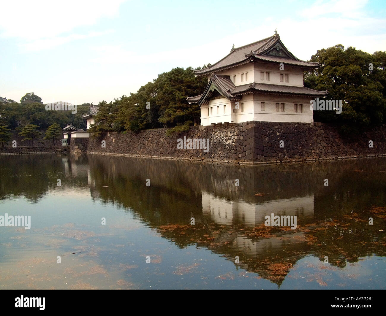 Les bâtiments et les jardins du Palais Impérial de Tokyo Japon Banque D'Images