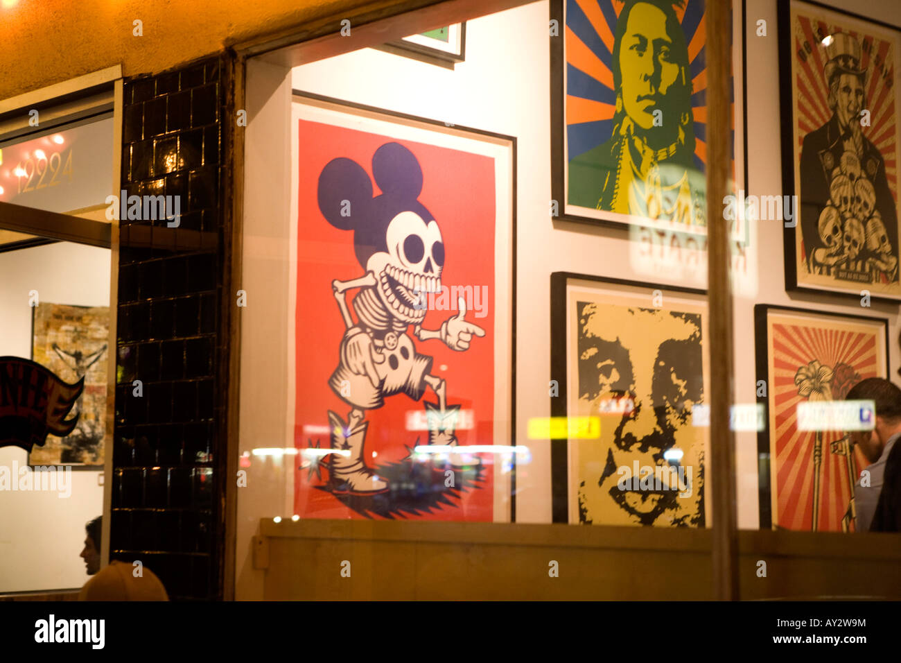 Art Contemporain Affichage Mickey Mouse Banque D'Images