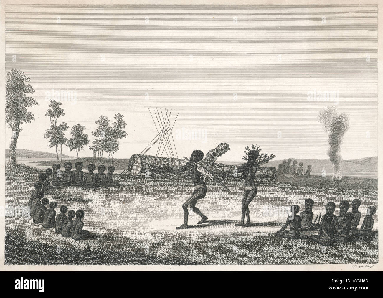 1798 aborigènes raciale Banque D'Images