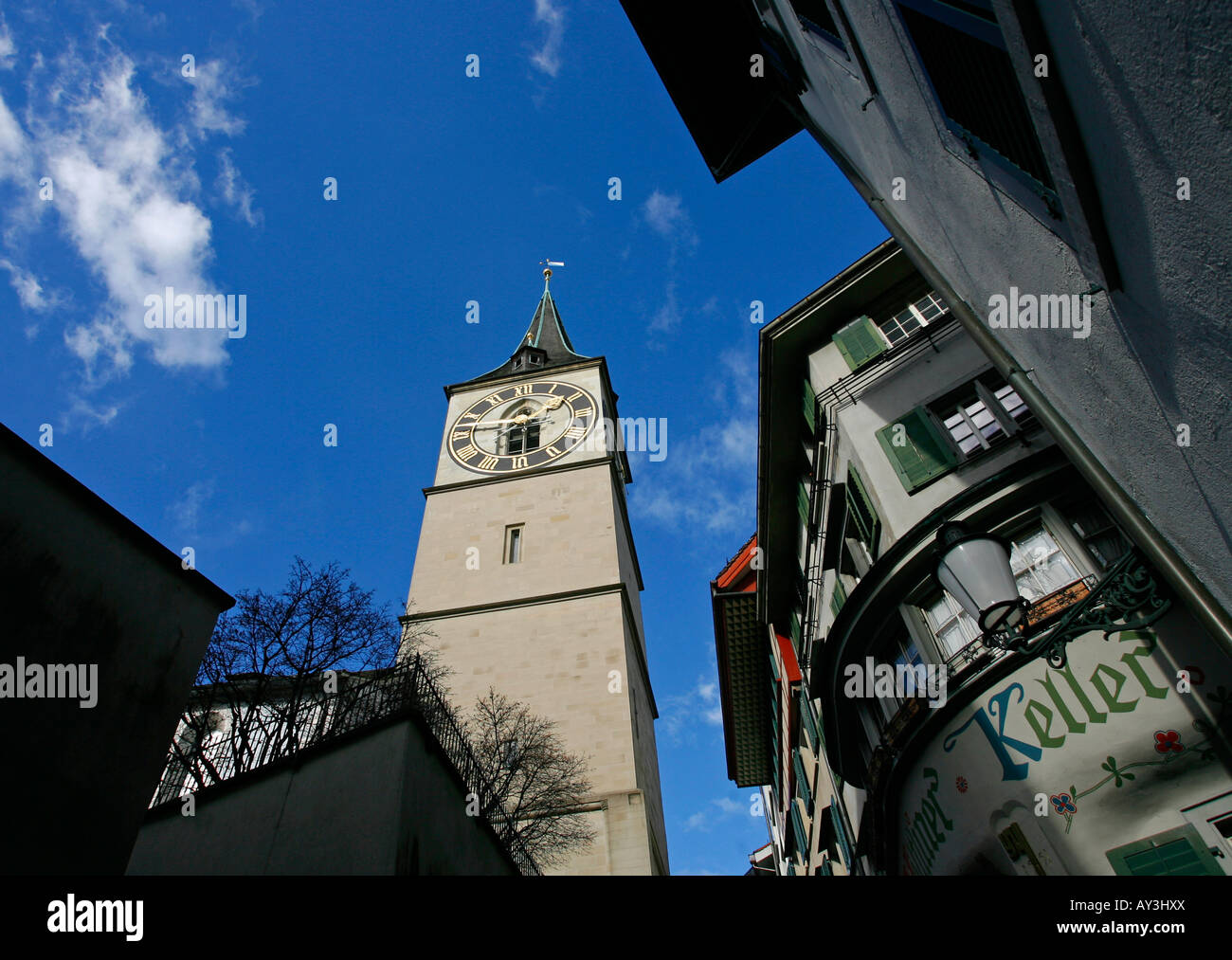 St Peters Kirche Zürich Suisse Banque D'Images